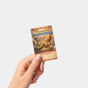 Epische Hunde- und Katzen-Vereinigungs-Party-Einla Ausweis