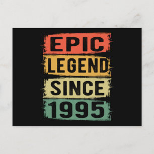 Epische Legende seit 1995 Vintage 1995 Geburtstags Postkarte