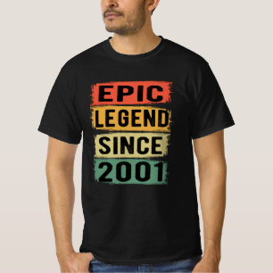 Epische Legende seit 2001 Vintage 2001 Geburtstags T-Shirt