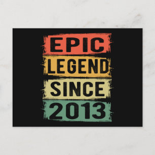 Epische Legende seit 2013 Vintage 2013 Geburtstags Postkarte
