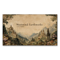 Epische Märchenlandschaft Vintage Tapisserie