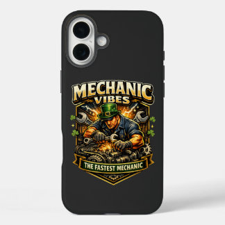 Epische Mechaniker-Stimmung – Mächtige Auto-Mechan iPhone 16 Plus Hülle