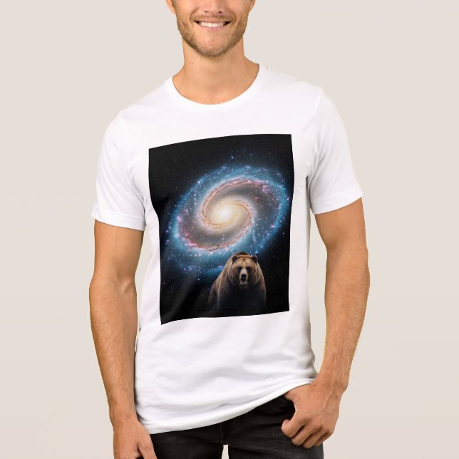 Epische Schlacht: Galaxie gegen Bär Tri-Blend Shirt (Vorderseite)