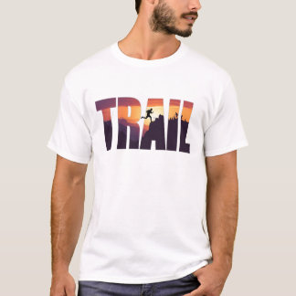 Epische TRAIL Berg-Silhouetten-Grafiken T-Shirt