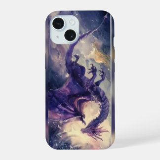 Epische violette Drachen-Fantasy-Gaming-Mauspad, M iPhone 15 Hülle