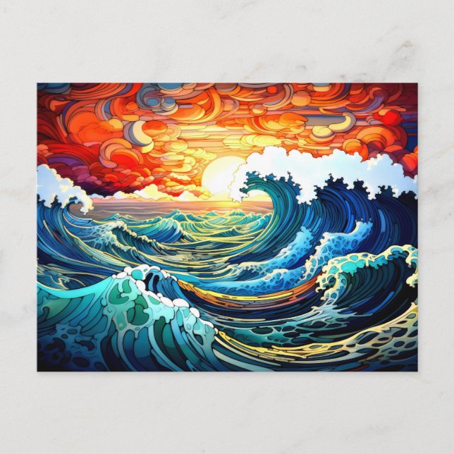 Epische Wellen 12 Postkarte (Vorderseite)