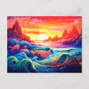 Epische Wellen 5 Postkarte