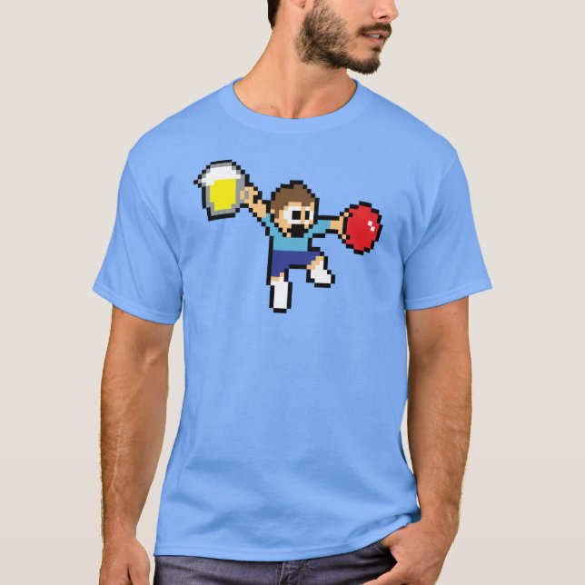Epischer 8-BitsozialDodgeball T - Shirt (Vorderseite)