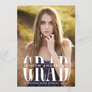 Epischer Absolvent-vertikales Foto-Abschluss-Party Einladung