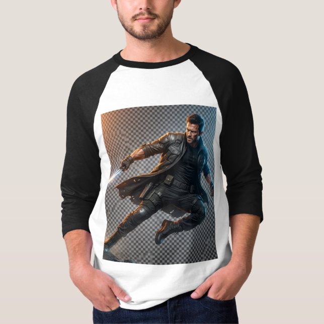 Epischer Action-Krieger T-Shirt (Vorderseite)