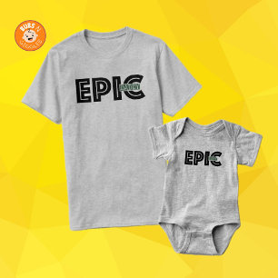 Epischer Baby-Vatertag Grauer Bodysuit Baby Strampler
