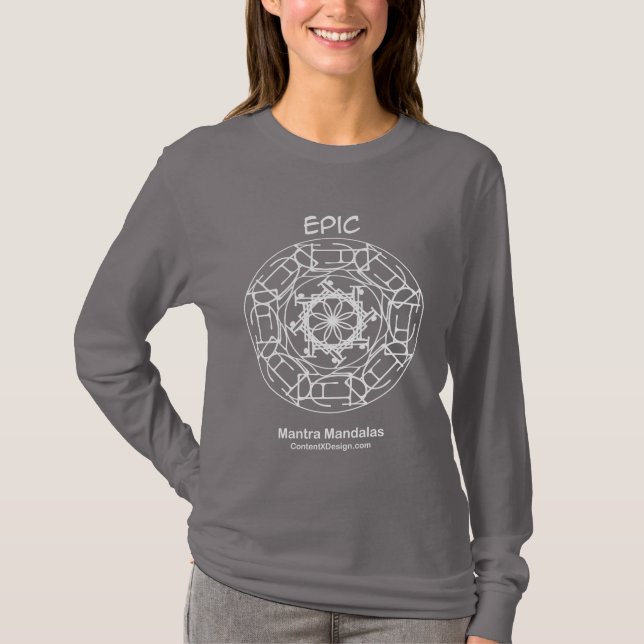 Epischer Beschwörungsformelmandala-T - Shirt (Vorderseite)
