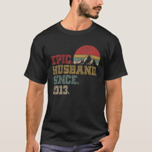 Epischer Ehemann seit 2013 Retro Grafik Cool 9. Ja T-Shirt