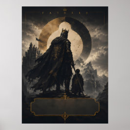 Epischer Fantasy-König-Vater-Kunstposter Poster