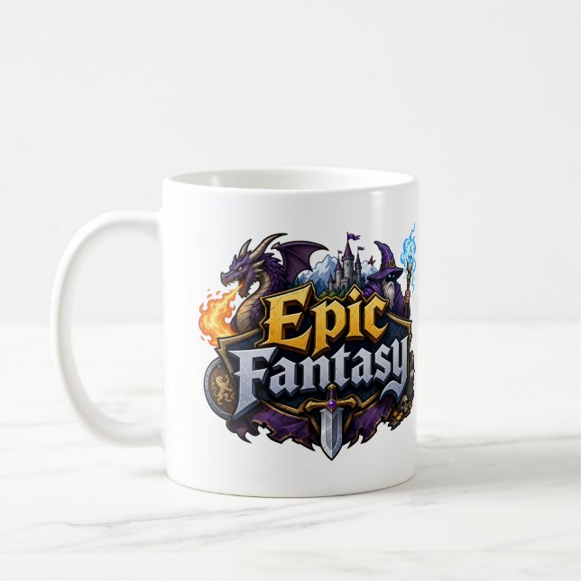 Epischer Fantasy-Liebhaber Kaffeetasse (Links)