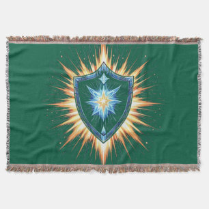 Epischer Fantasy-Schild mit strahlendem Energieaus Decke