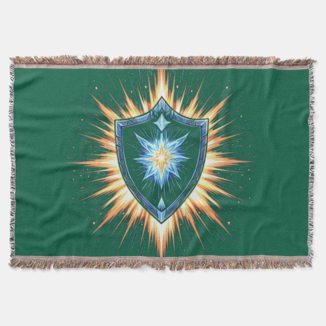 Epischer Fantasy-Schild mit strahlendem Energieaus Decke (Vorderseite)