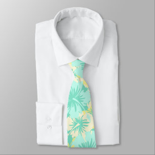 Epischer floraler Hibiskus Hawaiian Mintgrün Krawatte