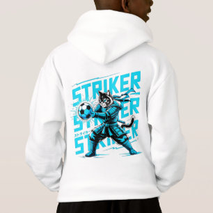 Epischer Fußball-Samurai-Katze - Cooler Gamer und Hoodie