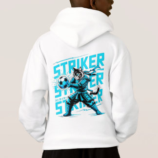 Epischer Fußball-Samurai-Katze - Cooler Gamer und Hoodie