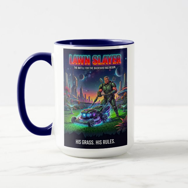 Epischer galaktischer Gartenheld Sci-Fi-Parodie Tasse (Links)