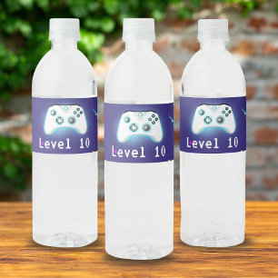 Epischer Gamer Glücklicher 10. Geburtstag Kritisch Wasserflaschenetikett