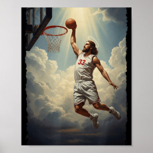 Epischer Göttlicher Dunkel Jesus auf dem Heiligen Poster