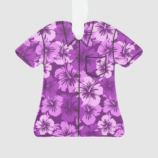 Epischer Hibiskus-hawaiisches BlumenAloha Shirt Ornament (Vorderseite)