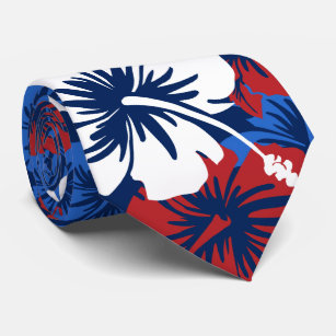 Epischer Hibiskus-hawaiisches mit Krawatte