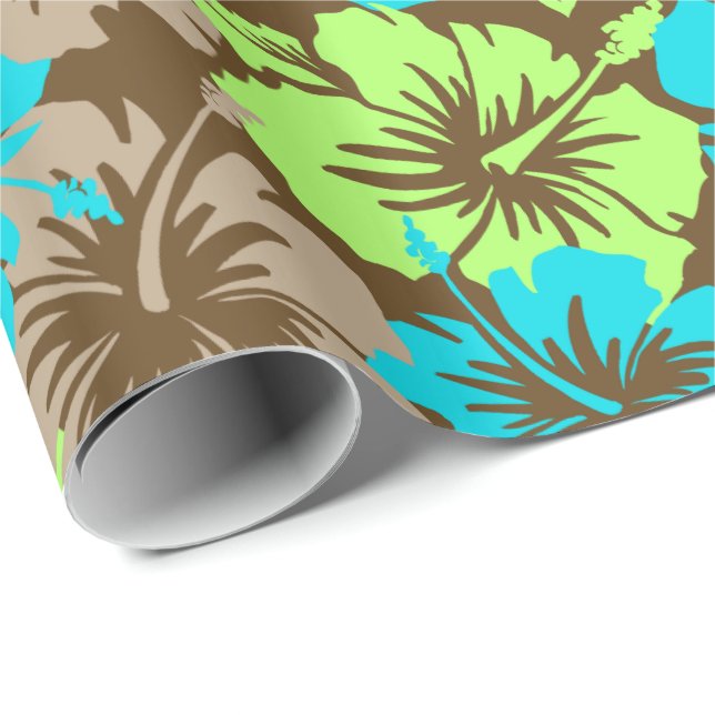 Epischer Hibiskus-hawaiisches Verpackungs-mit Geschenkpapier (Rolleneckpunkt)