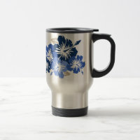 "Epischer Hibiskus" in der blauen Reise-Tasse