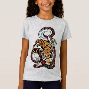 Epischer Kampf: Tiger gegen Schlange Kunst T-Shirt