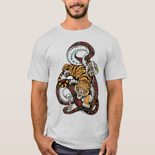 Epischer Kampf: Tiger gegen Schlange Kunst T-Shirt