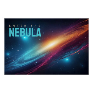 Epischer Kosmischer Supernova Abstrakter Raum Poster