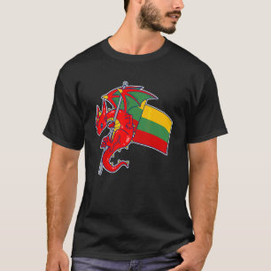 Epischer Litauischer Drache Stolz Litauen-Flagge T-Shirt