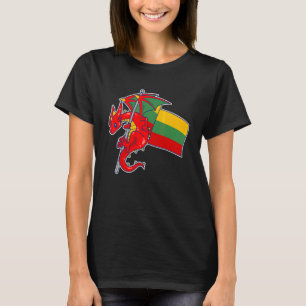 Epischer Litauischer Drache Stolz Litauen-Flagge T-Shirt