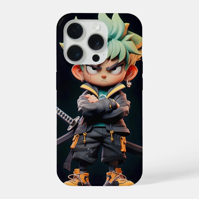 Epischer Roronoa Zoro Chibi Edition iPhone Hülle (Rückseite)