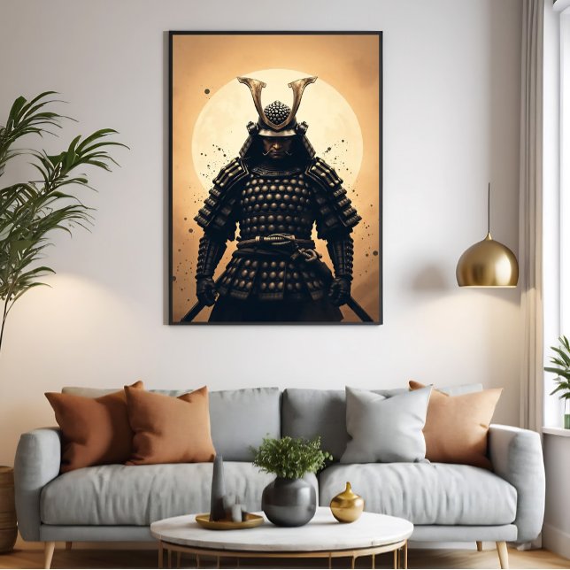 Epischer Samurai-Krieger japanische Rüstung Leinwanddruck (Von Creator hochgeladen)