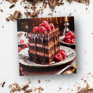 Epischer Schokoladen-Karamell-Kuchen-Puzzle Puzzle