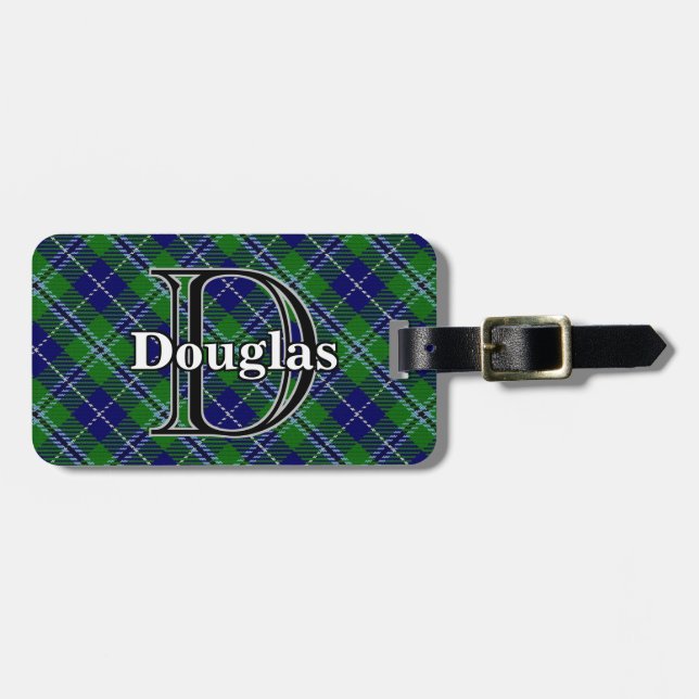 Epischer Schottland-Clan-DouglasTartan fertigen Gepäckanhänger (Vorderseite horizontal)