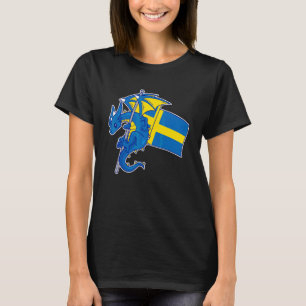 Epischer schwedischer Drache  Stolz schwedische Fl T-Shirt