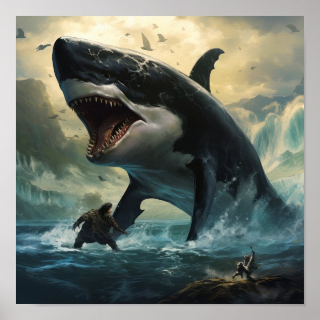 Epischer Showdown: Gigantisches Orca vs Mighty Meg Poster (Vorne)