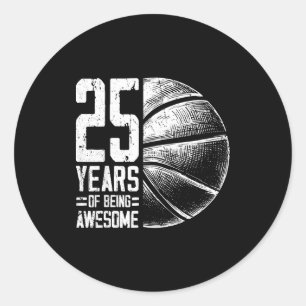 Epischer Spieler Basketball 25 Jahre Basketball Ol Runder Aufkleber