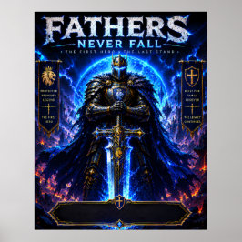 Epischer Vater-Krieger-Poster Poster