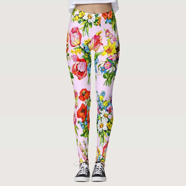 episches Blume Leggings (Vorderseite)
