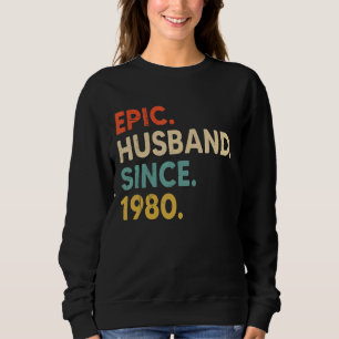 Episches Ehemann seit 1980 42. Hochzeitstag V Sweatshirt