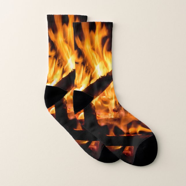 Episches Feuer flammt Foto-Socken Socken (Paar)