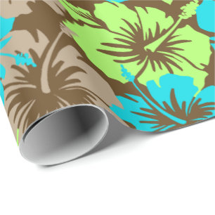 Episches Hibiskus-Blumen-Hawaiian-Geschenkpapier Geschenkpapier