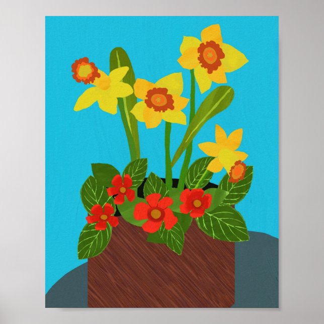 Episcia und Daffodil Poster (Vorne)