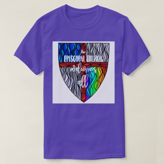 Episcopal Shield Pride 3 Long T-Shirt (Design vorne)